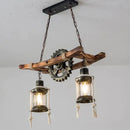 GobekUsa Gear Industrial Chandelier Pendant Lamp for Cafe Bar Restaurant