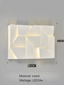 GobekUsa Geometric Art Indoor Wall Lamp for Bedroom Living Room Staircase Home Decor
