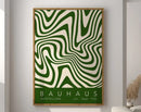 Modernist bauhaus geometric pink & orange canvas poster living room by Decorbites