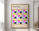 Modern geometric bauhaus canvas poster living room abstract wall art by Decorbites