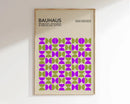 Bauhaus geometric canvas orange and black living room wall art by Decorbites