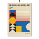 GobekUsa Geometric Bauhaus Pop Art Canvas Prints