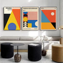 GobekUsa Geometric Bauhaus Pop Art Canvas Prints