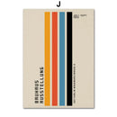 Bauhaus geometric pop art canvas prints living room wall decor by Decorbites