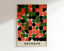 Bauhaus pink & black geometric canvas poster living room wall art by Decorbites
