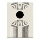 Minimalist geometric leaf boho canvas set – living room wall art by Decorbites