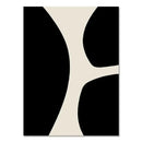 Minimalist geometric leaf boho canvas set – living room wall art by Decorbites