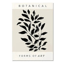 Minimalist geometric leaf boho canvas set – living room wall art by Decorbites