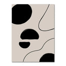 Minimalist geometric leaf boho canvas set – living room wall art by Decorbites