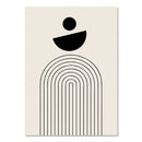 Minimalist geometric leaf boho canvas set – living room wall art by Decorbites