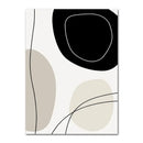 Minimalist geometric leaf boho canvas set – living room wall art by Decorbites