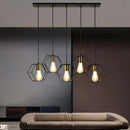 GobekUsa Geometric LED Chandelier: Modern Metal Frame Light for Dining Room or Bedroom
