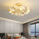 GobekUsa Ginkgo Leaf Bedroom Lamp: Post-modern Minimalist Art Ceiling Light, Elegant and Romantic