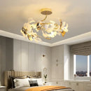 GobekUsa Ginkgo Leaf Bedroom Lamp: Post-modern Romantic Art Ceiling Light for Master Bedroom