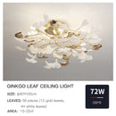 GobekUsa Ginkgo Leaf Bedroom Lamp: Post-modern Romantic Art Ceiling Light for Master Bedroom