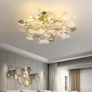 GobekUsa Ginkgo Leaf Bedroom Lamp: Post-modern Romantic Art Ceiling Light for Master Bedroom