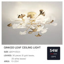 GobekUsa Ginkgo Leaf Bedroom Lamp: Post-modern Romantic Art Ceiling Light for Master Bedroom