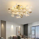 GobekUsa Ginkgo Leaf Bedroom Lamp: Post-modern Romantic Art Ceiling Light for Master Bedroom