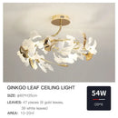 GobekUsa Ginkgo Leaf Bedroom Lamp: Post-modern Romantic Art Ceiling Light for Master Bedroom