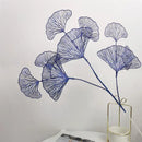 Modern light blue ginkgo leaf branch artificial flowers living room by Decorbites
