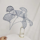 Modern light blue ginkgo leaf branch artificial flowers living room by Decorbites