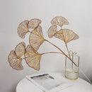 Modern light blue ginkgo leaf branch artificial flowers living room by Decorbites