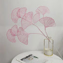 Modern light blue ginkgo leaf branch artificial flowers living room by Decorbites