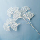 Modern light blue ginkgo leaf branch artificial flowers living room by Decorbites