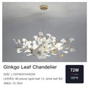 GobekUsa Ginkgo Leaf Chandelier: Elegant Nordic Art Luxury for Dining Room, Bedroom, Living Room