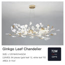 GobekUsa Ginkgo Leaf Chandelier: Elegant Nordic Art Luxury for Dining Room, Bedroom, Living Room