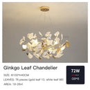 GobekUsa Ginkgo Leaf Chandelier: Elegant Nordic Art Luxury for Dining Room, Bedroom, Living Room