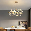 GobekUsa Ginkgo Leaf Chandelier: Elegant Nordic Art Luxury for Dining Room, Bedroom, Living Room