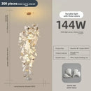 GobekUsa Ginkgo Leaf Chandelier for Luxury Staircase & Lobby, Designer Duplex Lighting