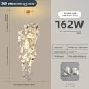 GobekUsa Ginkgo Leaf Chandelier for Luxury Staircase & Lobby, Designer Duplex Lighting