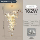 GobekUsa Ginkgo Leaf Chandelier for Luxury Staircase & Lobby, Designer Duplex Lighting