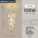 GobekUsa Ginkgo Leaf Chandelier for Luxury Staircase & Lobby, Designer Duplex Lighting