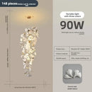 GobekUsa Ginkgo Leaf Chandelier for Luxury Staircase & Lobby, Designer Duplex Lighting