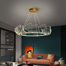 GobekUsa Ginkgo Leaf Chandelier Nordic Pendant Light for Living Dining Bedroom