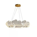 GobekUsa Ginkgo Leaf Chandelier Nordic Pendant Light for Living Dining Bedroom