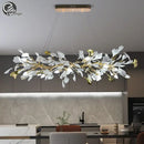 GobekUsa Ginkgo Leaf Crystal Chandelier for Home Décor