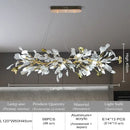 GobekUsa Ginkgo Leaf Crystal Chandelier for Home Décor