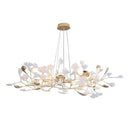 GobekUsa Ginkgo Leaf Decor Chandelier - Nordic Fine Flower Art Light for Living Room