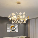 GobekUsa Ginkgo Leaf Decor Chandelier - Nordic Fine Flower Art Light for Living Room