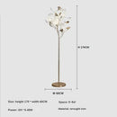 GobekUsa Ginkgo Leaf Floor Lamp - Modern Lighting for Living Room, Bedroom, Study