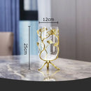 GobekUsa Ginkgo Leaf Glass Vase Hydroponic Flower Pots Modern Desk Decoration