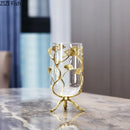 GobekUsa Ginkgo Leaf Glass Vase Hydroponic Flower Pots Modern Desk Decoration