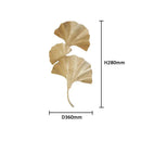 GobekUsa Ginkgo Leaf Gold Wall Lamp for Hotel Bedroom and Corridor