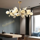 GobekUsa Ginkgo Leaf LED Ceiling Chandelier for Bedroom, Living, Dining Room
