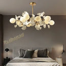 GobekUsa Ginkgo Leaf LED Ceiling Chandelier for Bedroom, Living, Dining Room