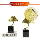 GobekUsa Ginkgo Leaf Metal Sculpture Home Decor Accent
